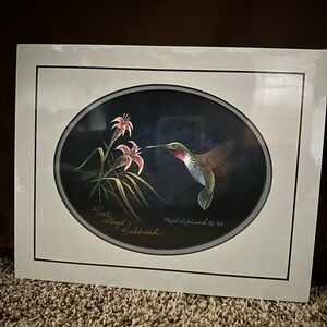 Signed Hummingbird print by Floyd Hubbard 27/125